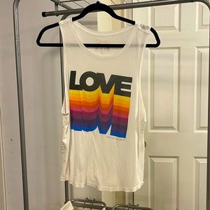 Womens Spiritual Gangster Tank Top-Medium “LOVE”